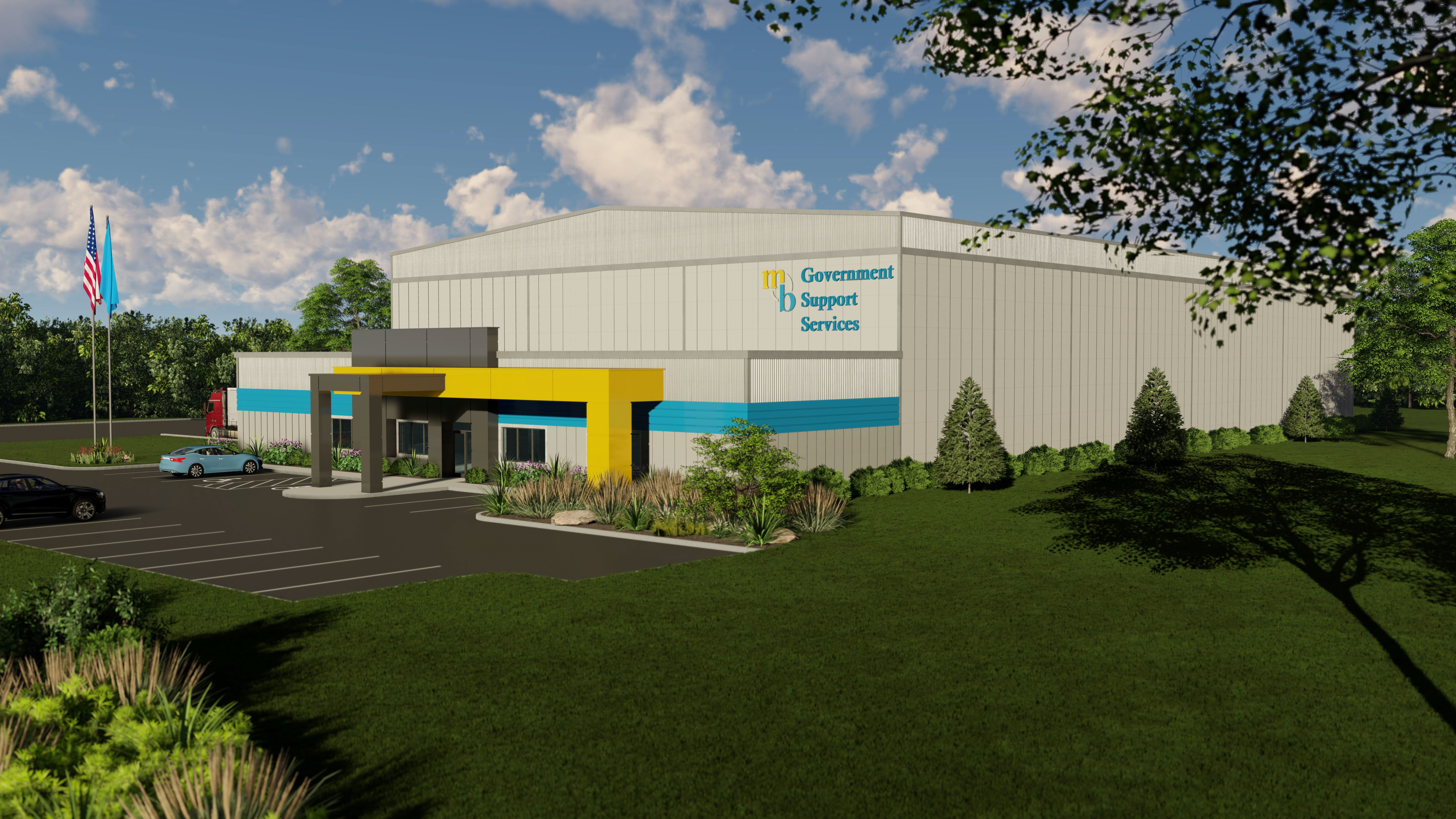 Rendering of the new Food Distribution Warehouse at Mid-Del